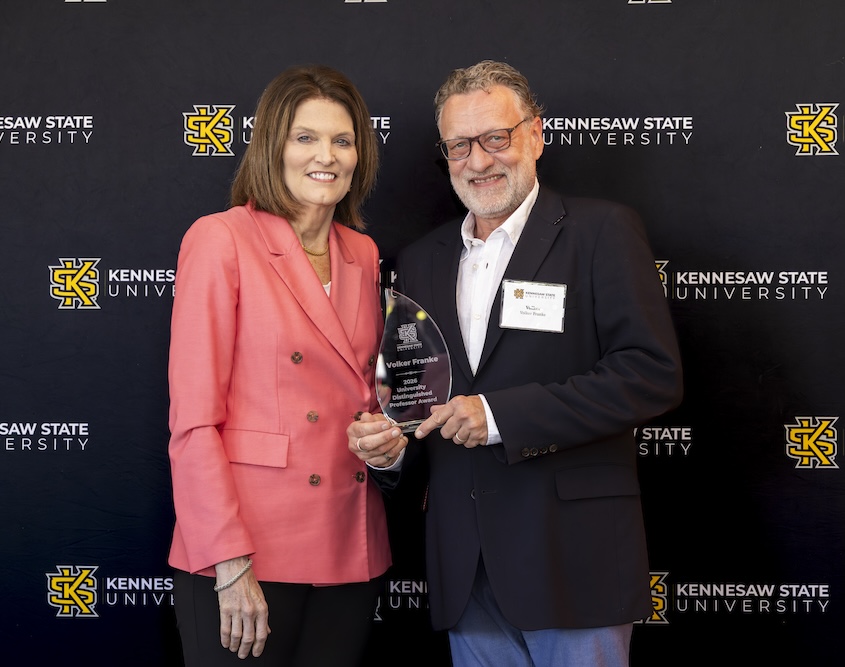 Volker Franke with President Kat Schwaig