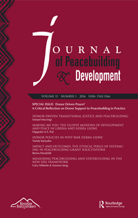 journal of peacebuilding and development book cover
