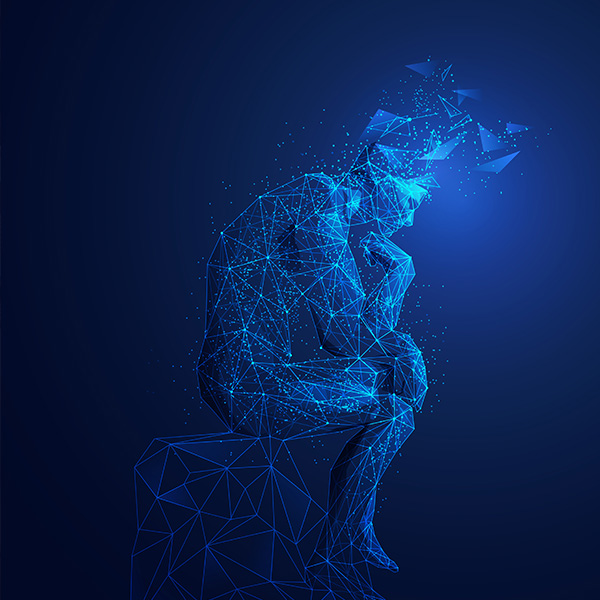 digitized image of the thinker