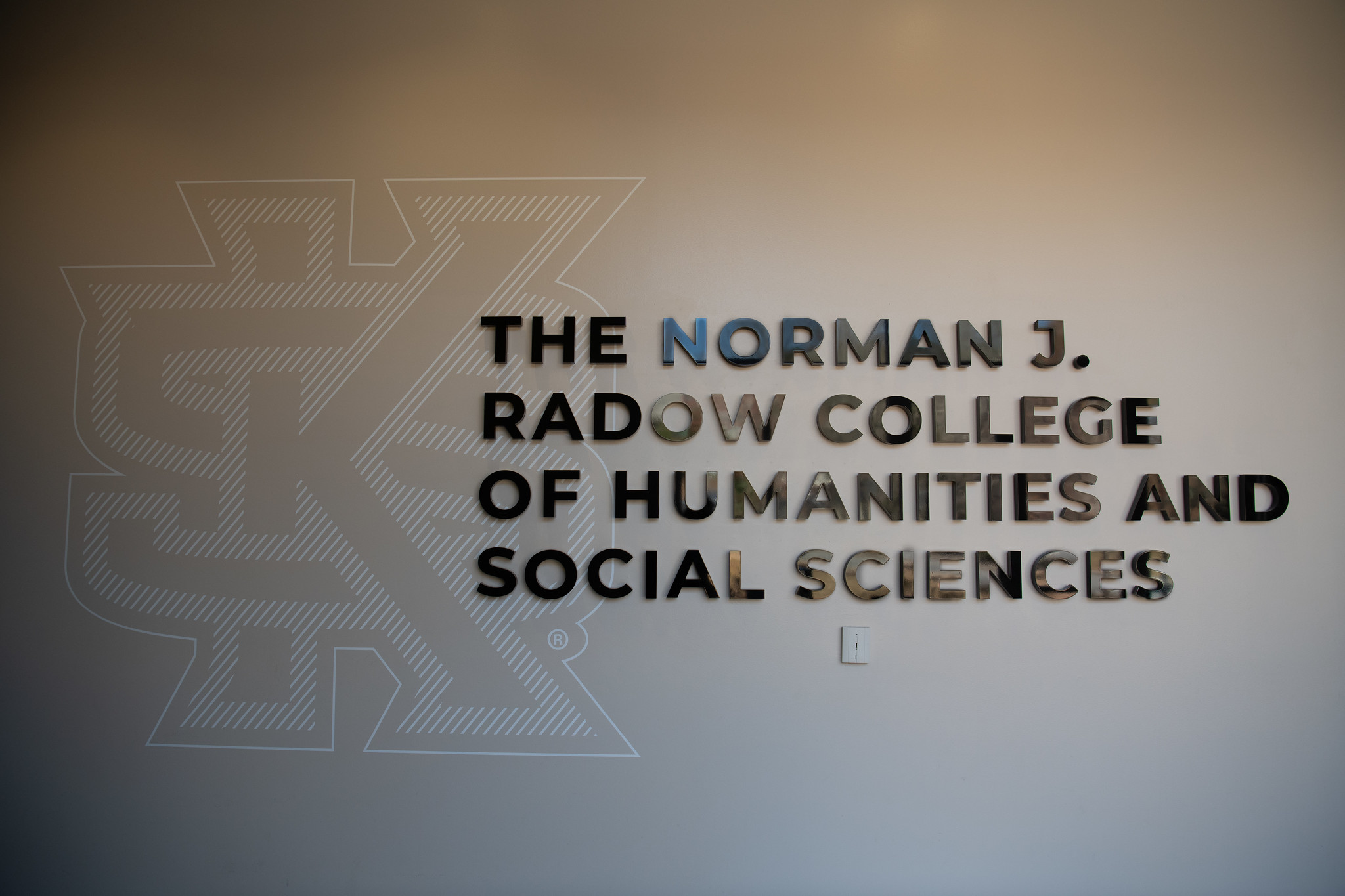 image of radow college name on wall
