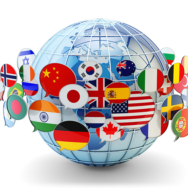 globe with call out of other countries