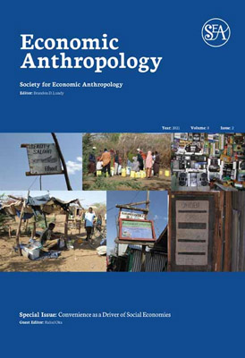 Cover of Economic Anthropology journal featuring a special issue on convenience as a driver of social economies.