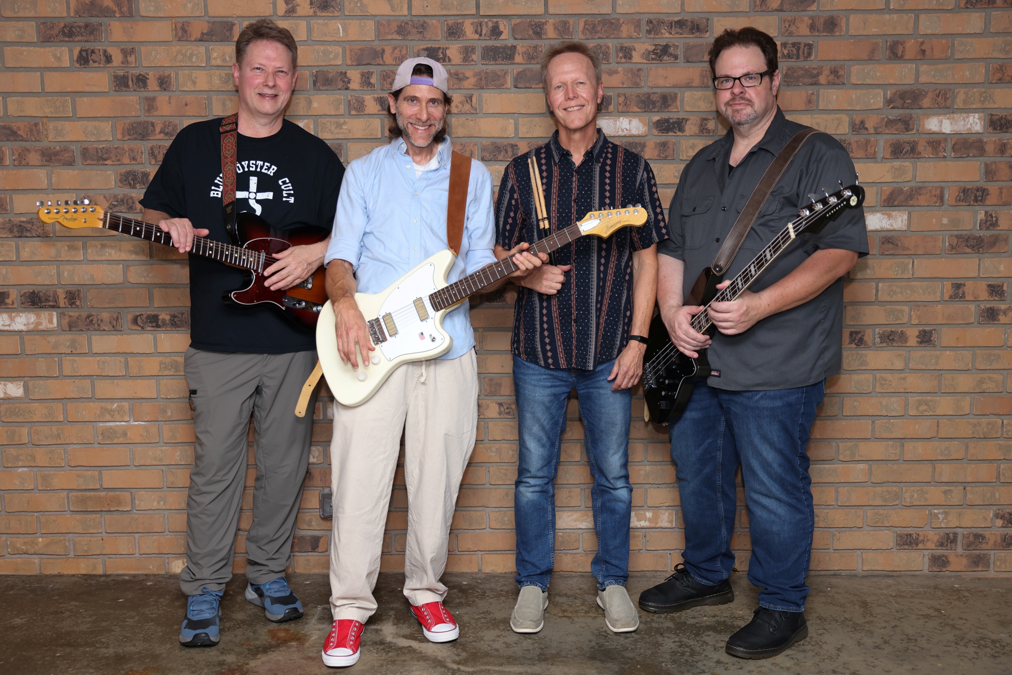 (From L - R) Tom Rotnem, Ph.D., Kenneth White, Ph.D., Kerwin Swint, Ph.D., and Tim Kersey, Ph.D., form the band Realpolitik.