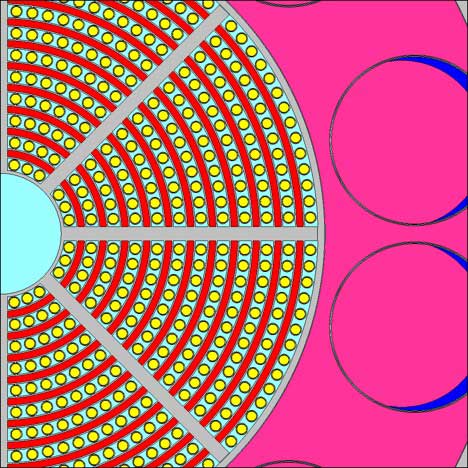 Core reactor section pipe cooled