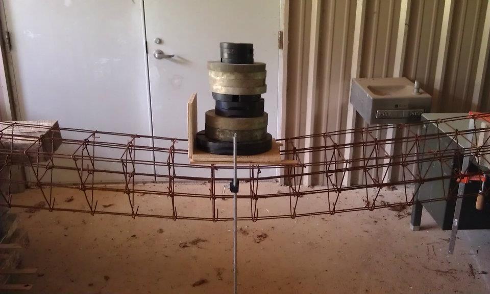 A beam made from welded wire
