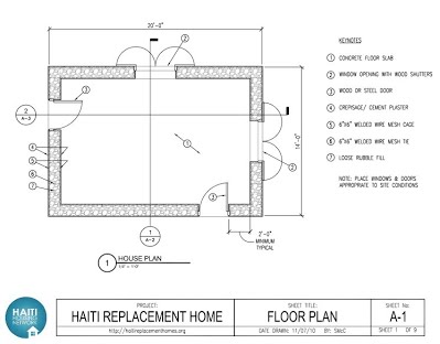 Rubble Home Plans, Sections and Detail