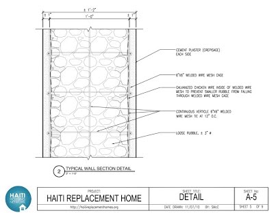 Rubble Home Plans, Sections and Detail