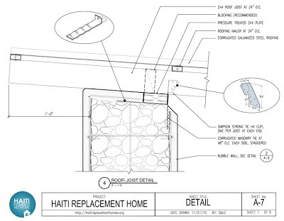 Rubble Home Plans, Sections and Detail