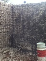 Rubble filled in all four walls