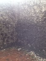 Rubble filled in all four walls