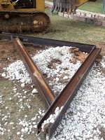 Rubble filled in all four walls