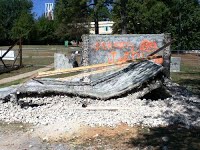 Rubble house demolition