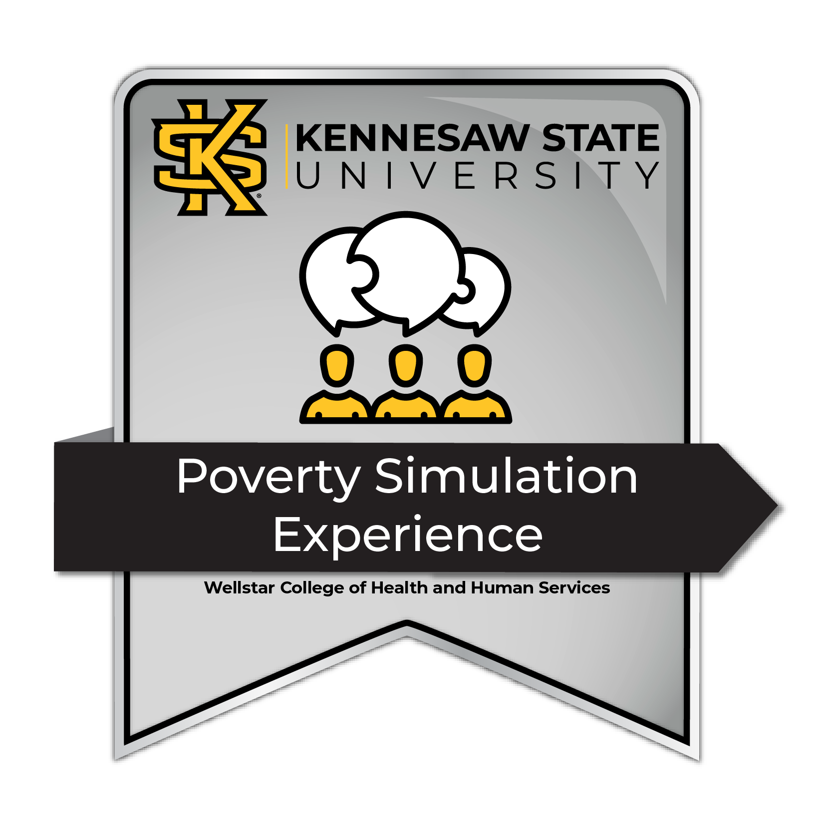 Poverty simulation experience badge