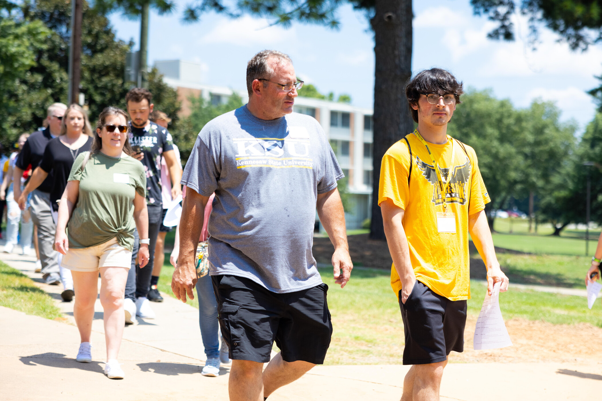 Student and supporter at orientation
