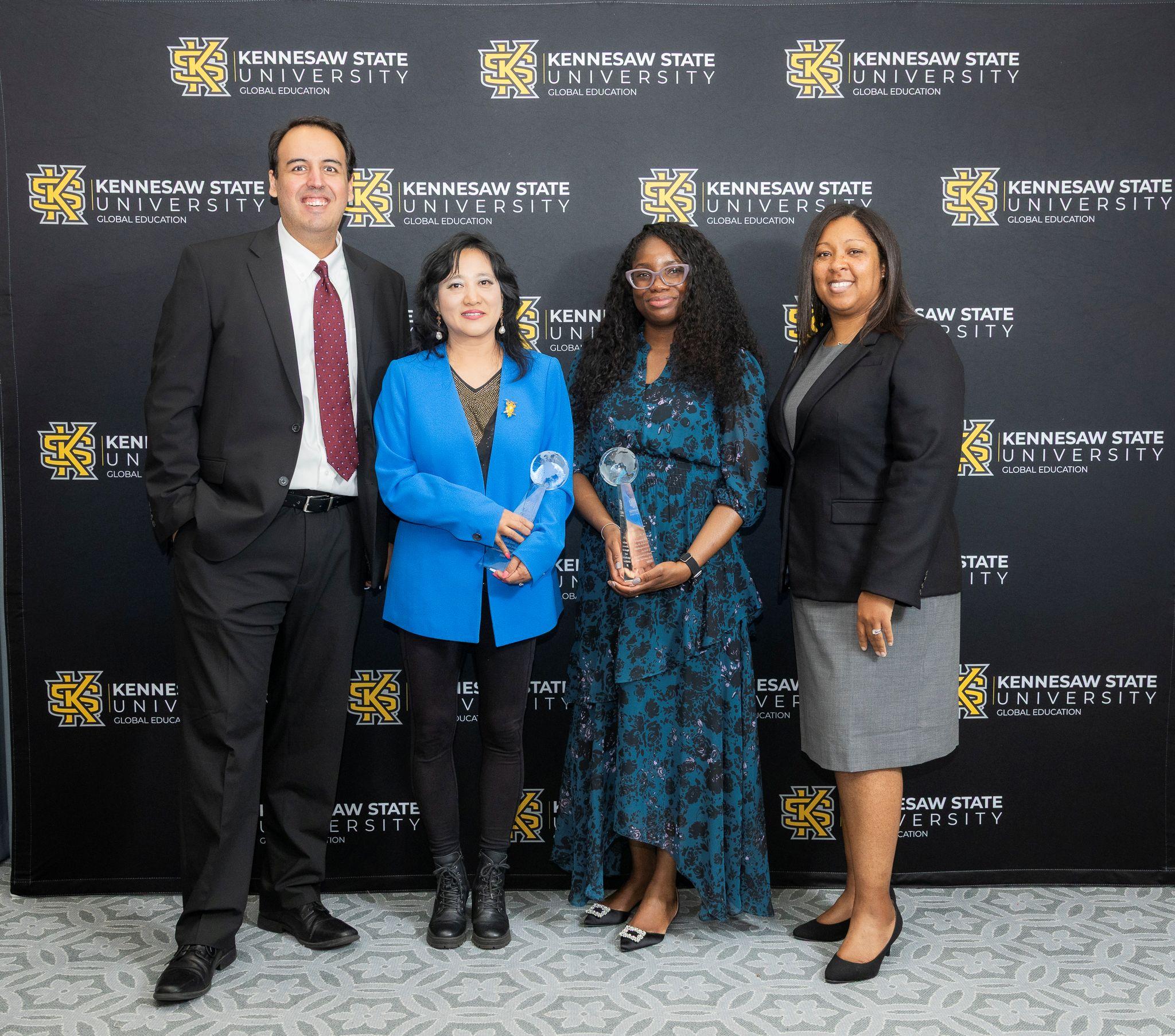 International Achievement Awards and Scholarship Ceremony 2026 / Award winners with Gregory Paul and Tara McDuffie. 