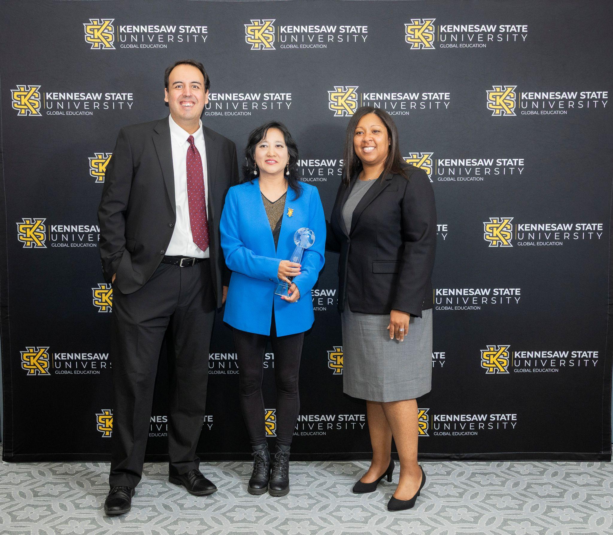International Achievement Awards and Scholarship Ceremony 2026 / Award winner with Gregory Paul and Tara McDuffie. 