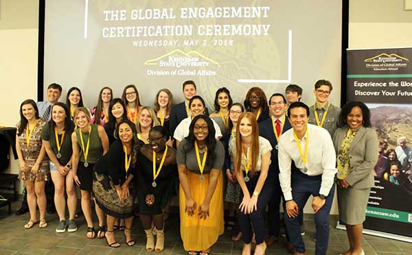Education Abroad Office Recognizes 44 KSU Students for their Global Initiatives with Global Engagement Certificates
