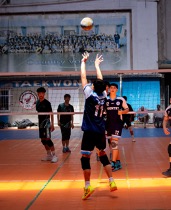 People playing volleyball
