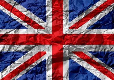 image of a crumpled british flag