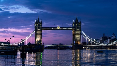 The London Bridge at night
