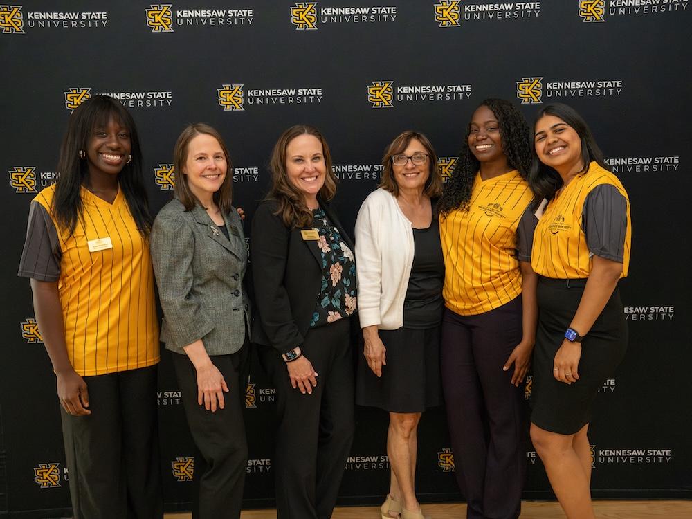  / Three Kennesaw Excellence Society members with donors. 