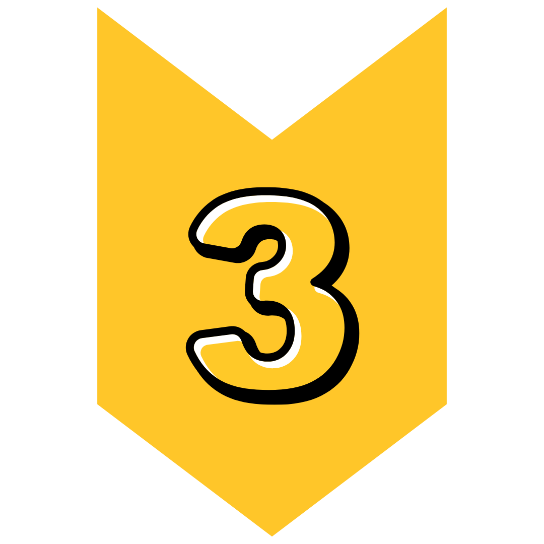 number 3 arrow