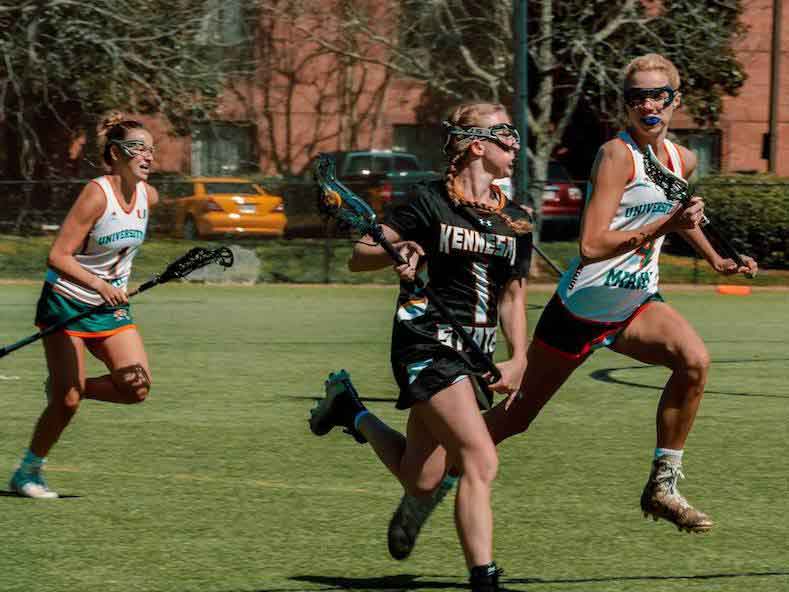 ksu student playing lacrosse.