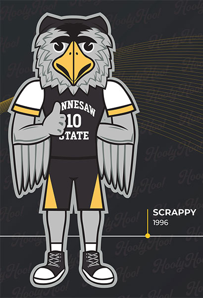 Scrappy mascot design introduced in 1996