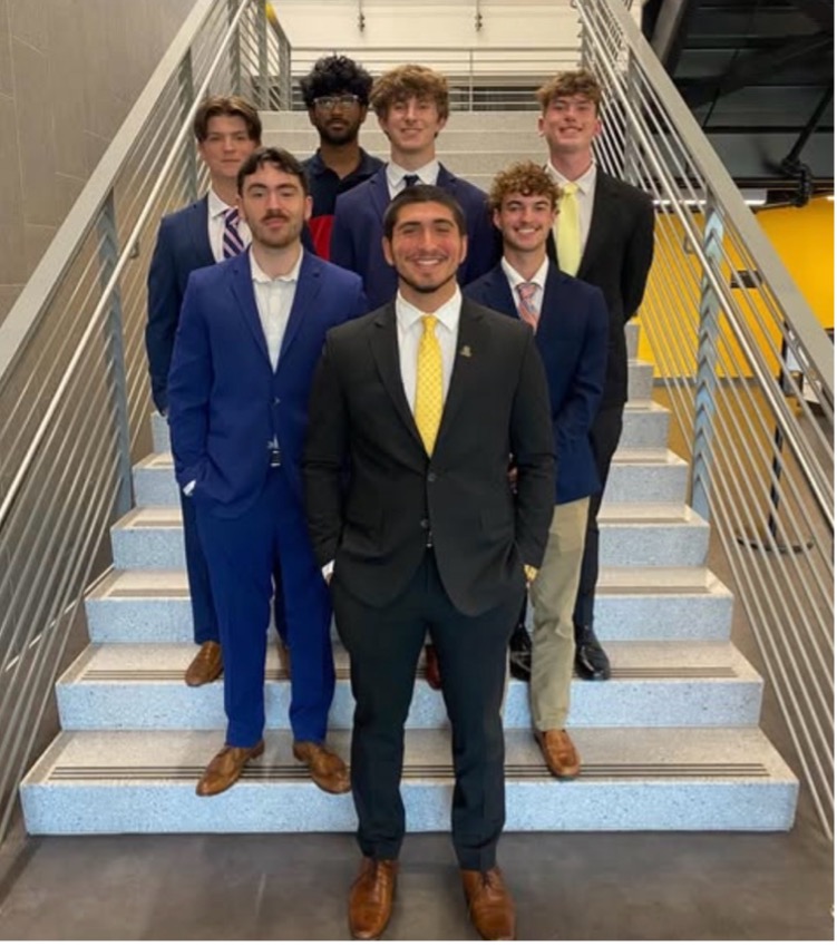 IFC Executive board students on the stairs