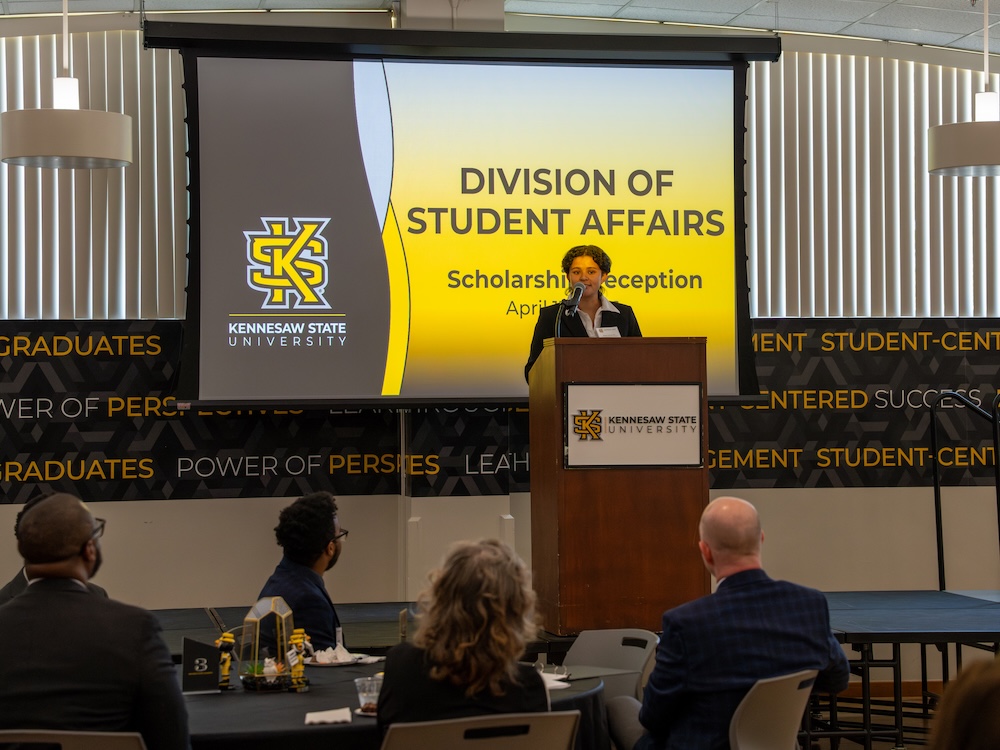 Student Affairs scholarship reception celebrates student achievement at KSU