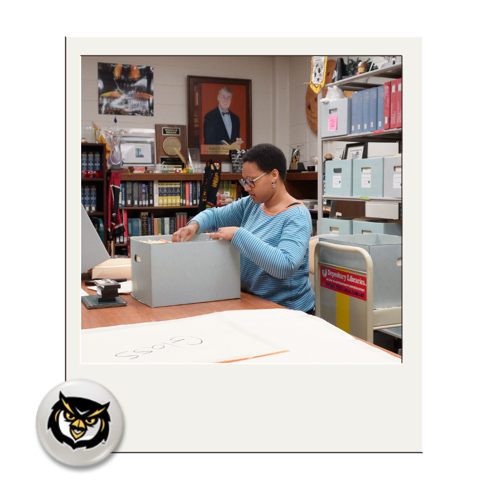 Varinah Dubuission organizing files. 