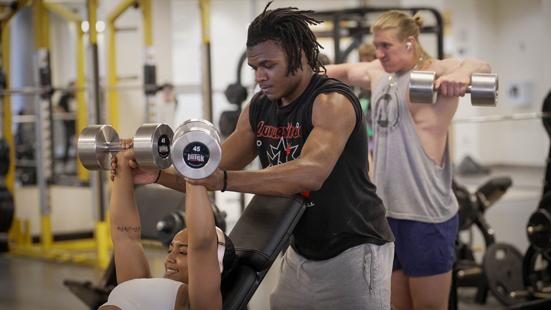 Students working out