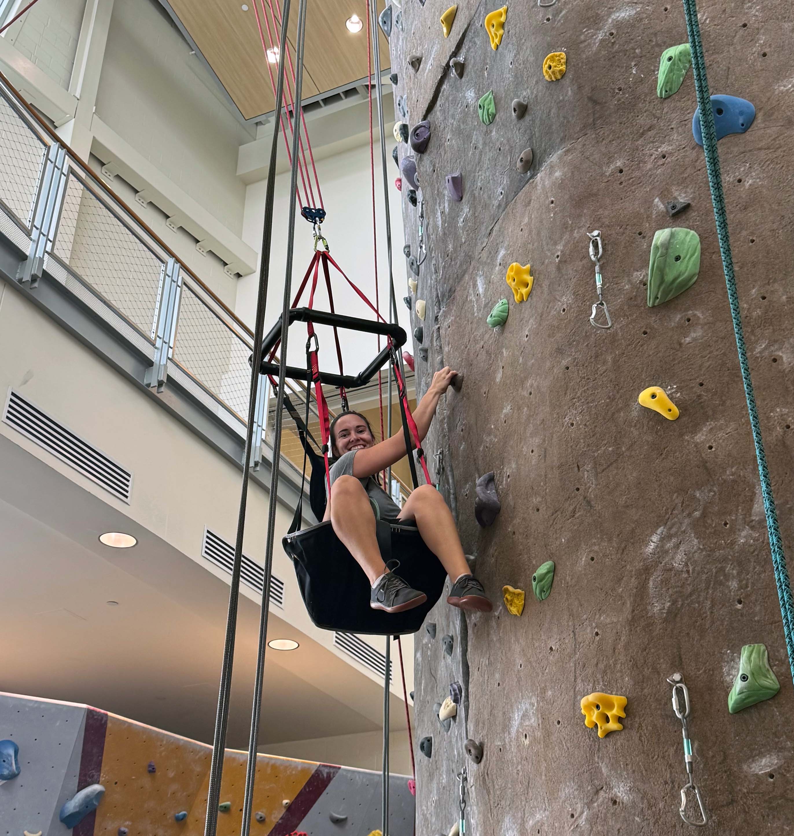 adaptive recreation climbing on tower