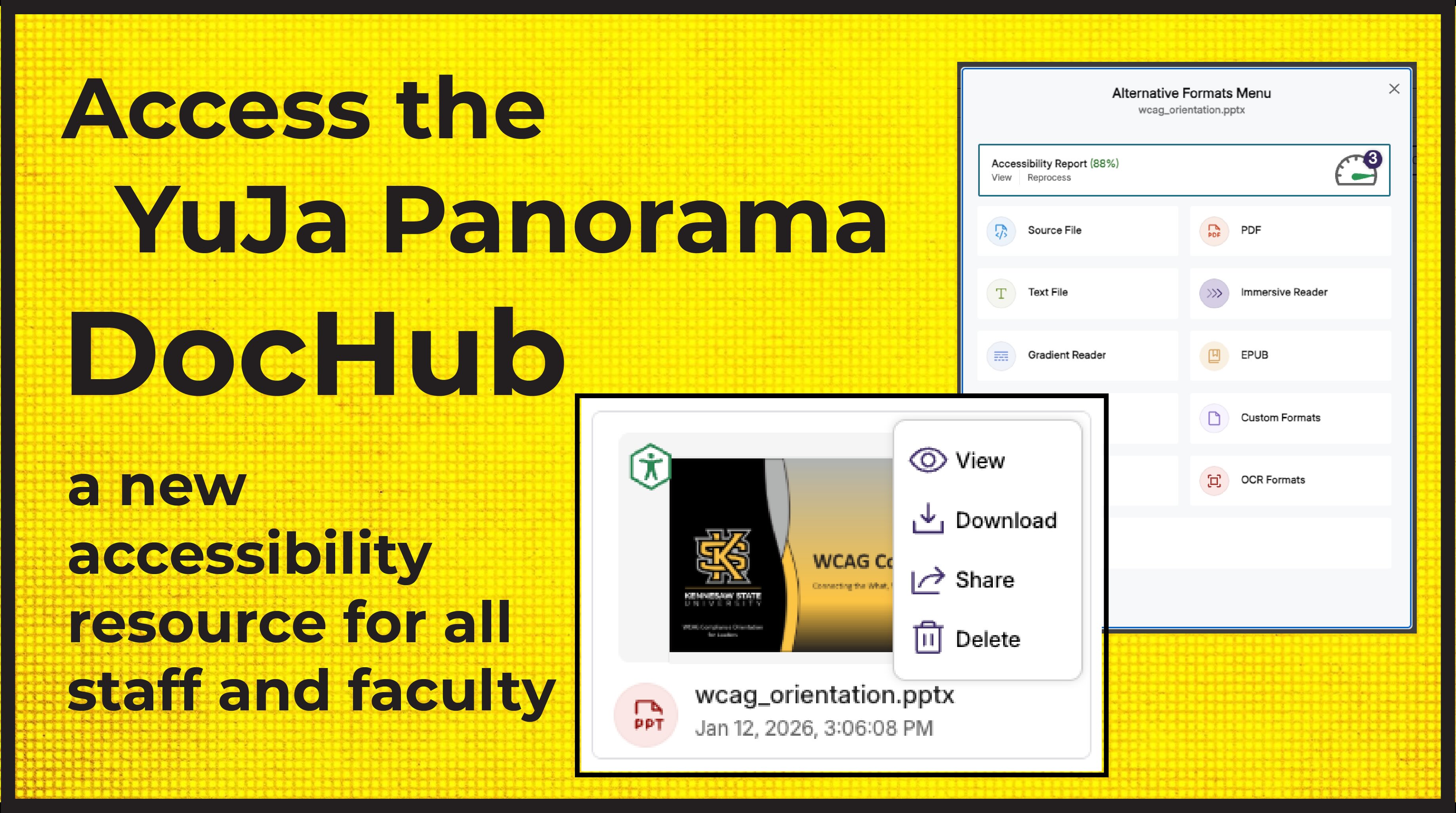 Access the YuJa Panorama DocHub