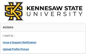 screenshot of issue support notification