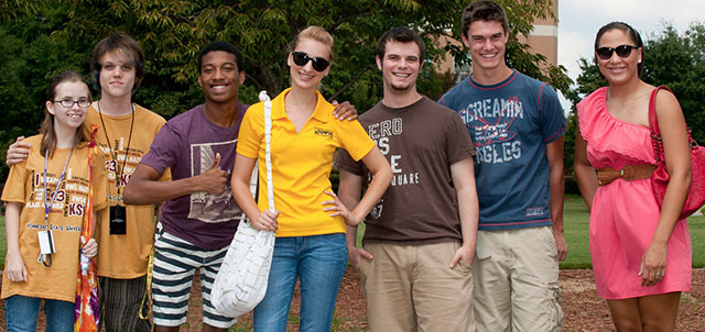 large group of ksu students smiling for a picture.