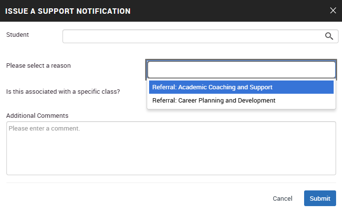 screenshot of EAB service option