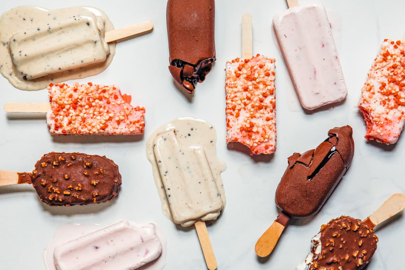 variety of ice cream bars