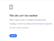error message "this site cannot be reached"
