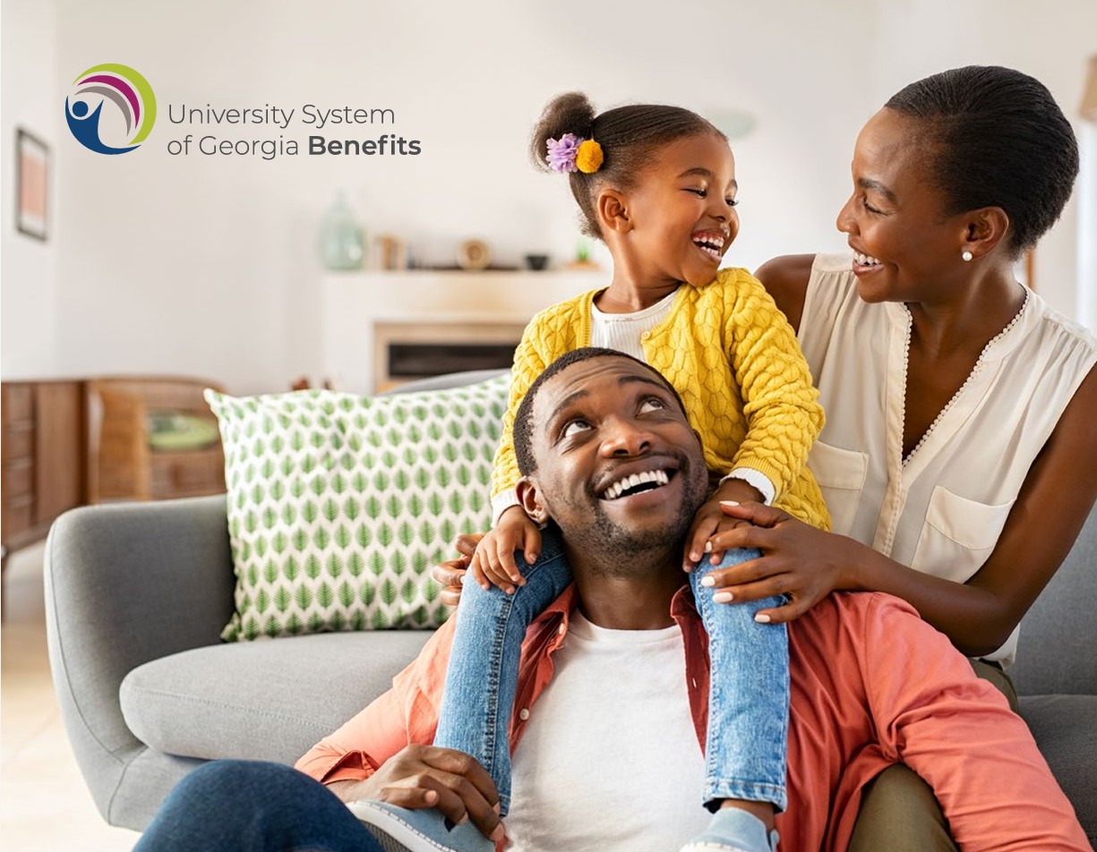 Smiling happy family