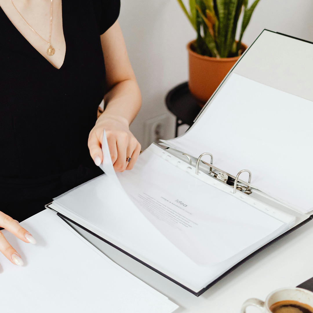 close up on books and papers