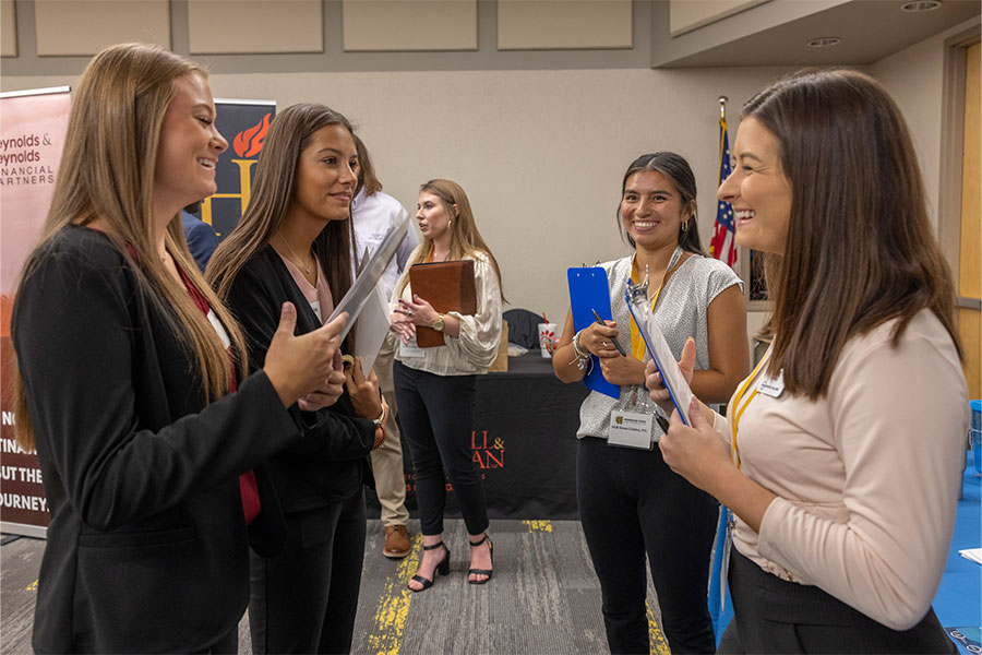 ksu students participating in the jobfair event.