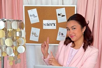 Elleana Garcia posing at her internship.