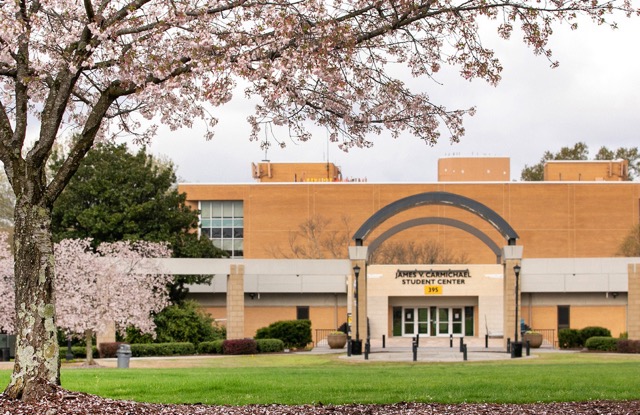 outside view of the Carmichael student center