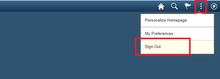 personalize homepage my preference sign out