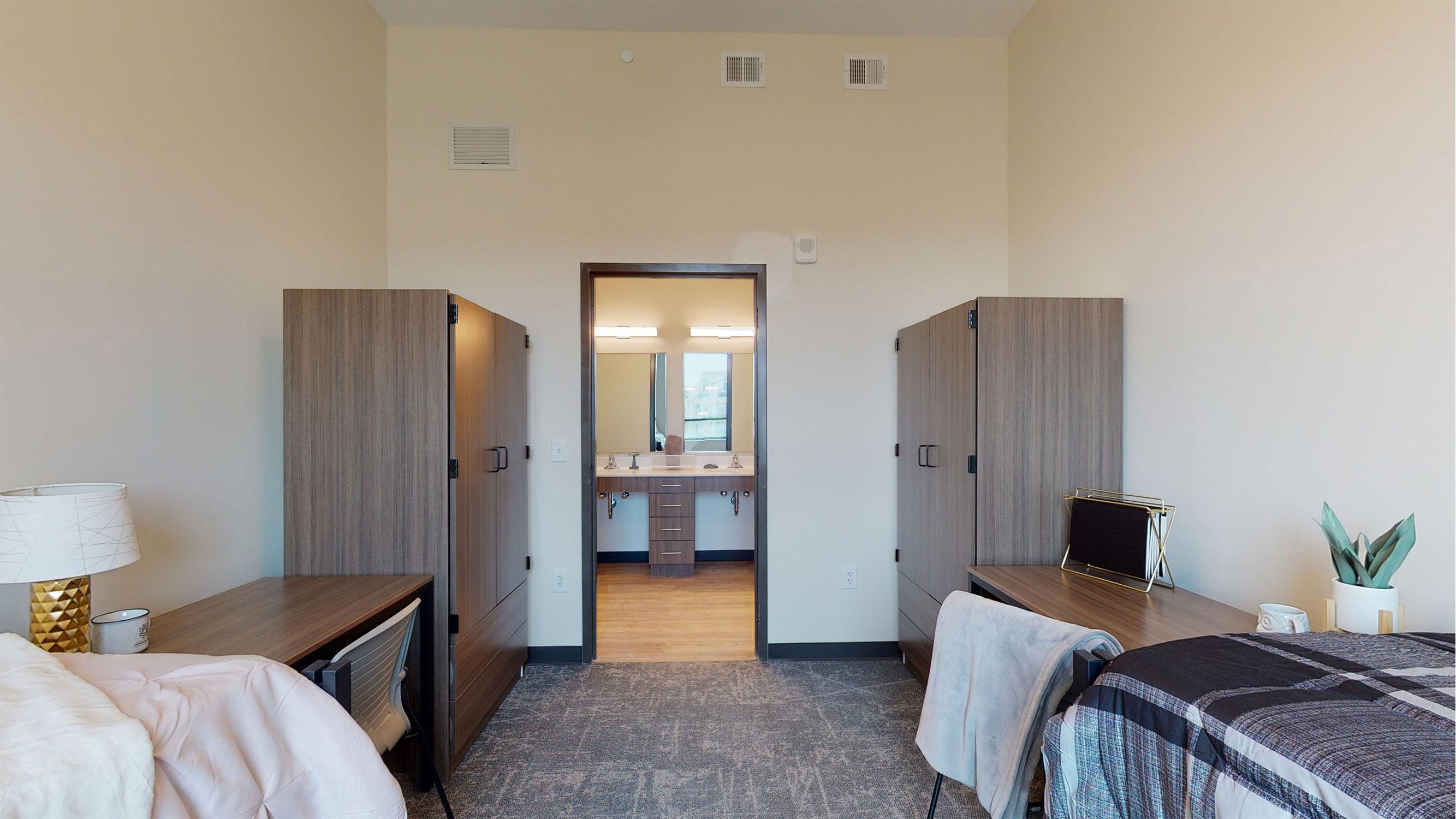 Bedroom with wardrobes  / Bedroom with wardrobes 