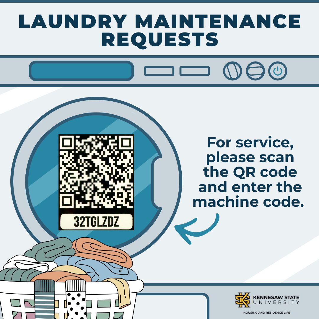 Laundry Maintenance Requests - example QR code 