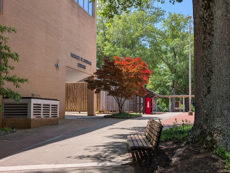 The south entrance of Sturgis Library