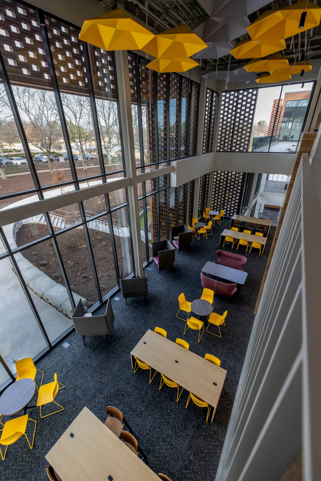 istem interior lobby view from the second floor