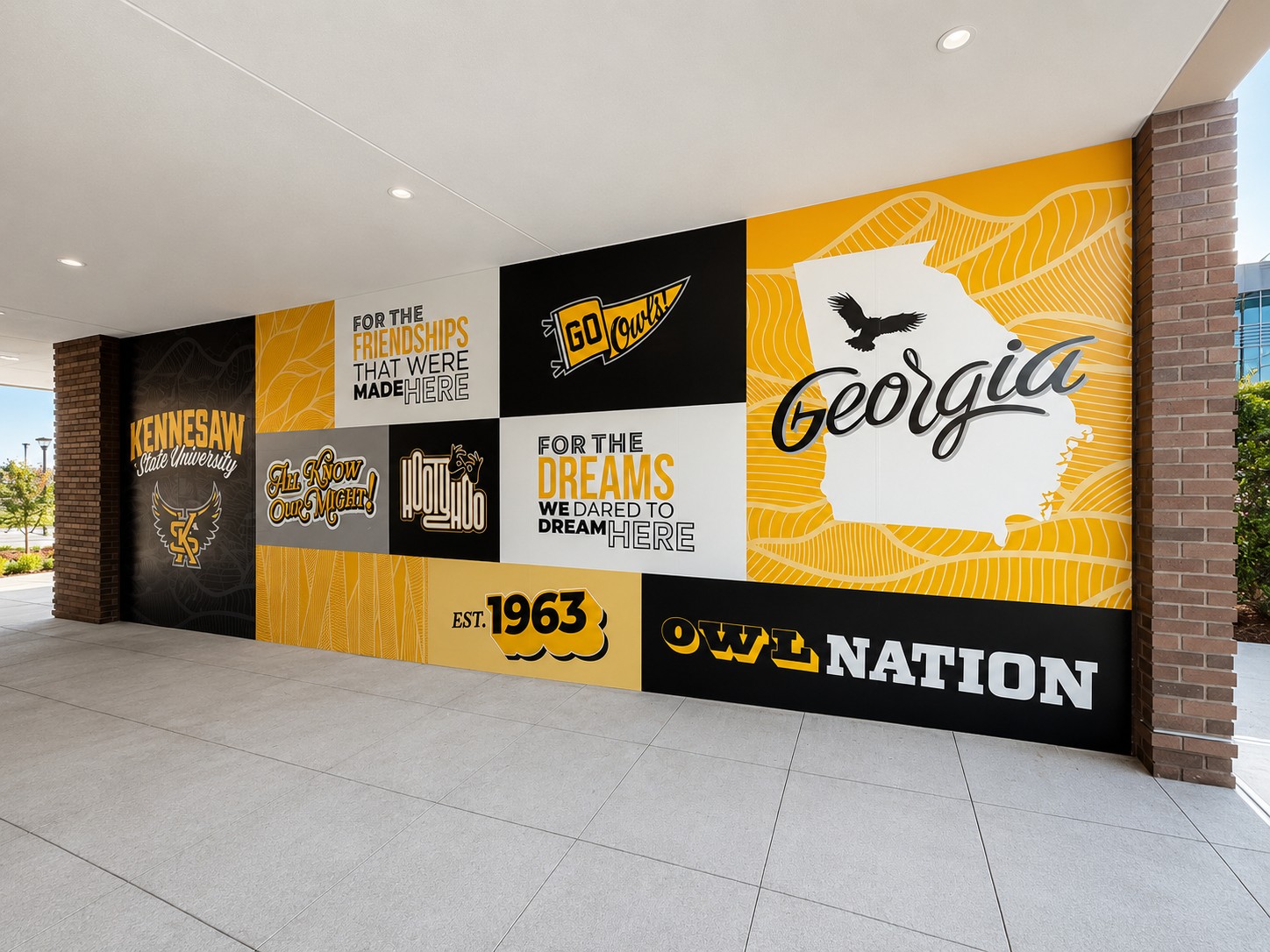 summit ii north portal wall decal with ksu branding elements and exciting graphics